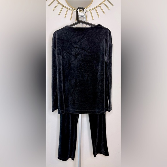Talbots 2 piece charcoal Gray velour lounge set athleisure small EUC - Picture 1 of 6